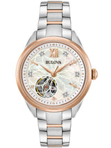 Bulova Reloj Analógico para Mujeres de Automáticamente con Correa en Acero Inoxidable 98P170