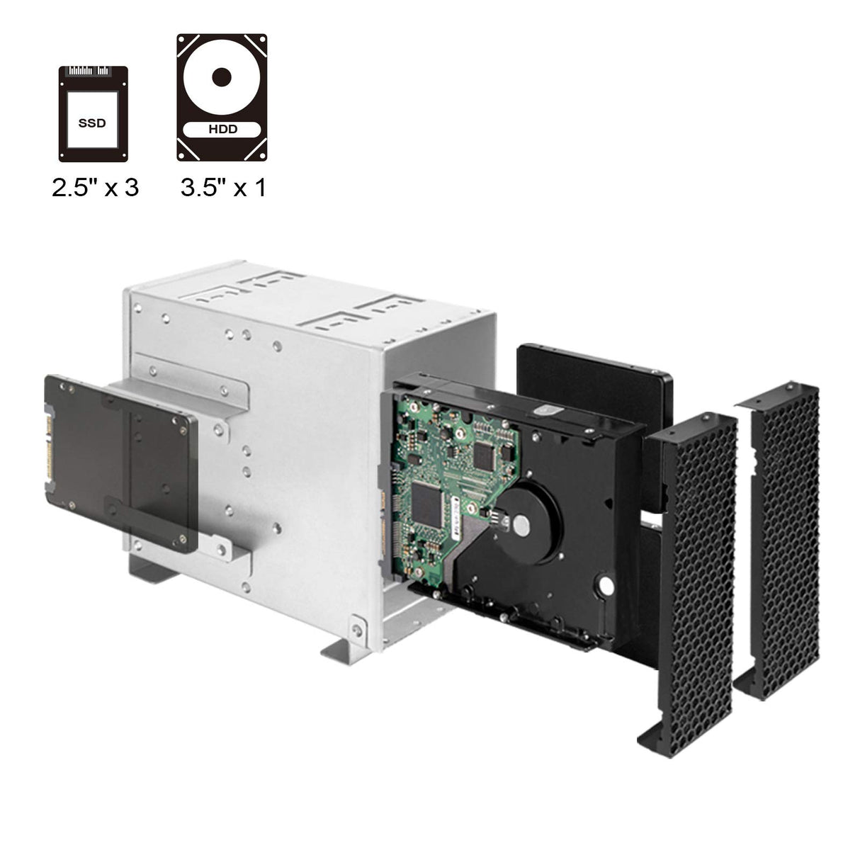 Silverstone RM42-502, Chasis de Servidor de Montaje en Rack de 4U, 240mm AIO, USB Tipo-C, Cerradura Kensington, SST-RM42-502B