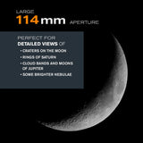 Celestron 31150 LCM 114 Series: telescopio reflector newtoniano computerizado, plata
