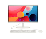 HP All-in-One 22-dg0038ns - Ordenador de 21.5" (Intel N100, 8GB RAM, 256GB SSD, Intel UHD Graphics, FreeDos) - White - Teclado QWERTY Español