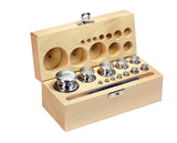 Núcleo - 334-2006 ° F2 Peso Set 1-1 kg Acero Inoxidable Feingedreht en Caja de Madera - 334-06