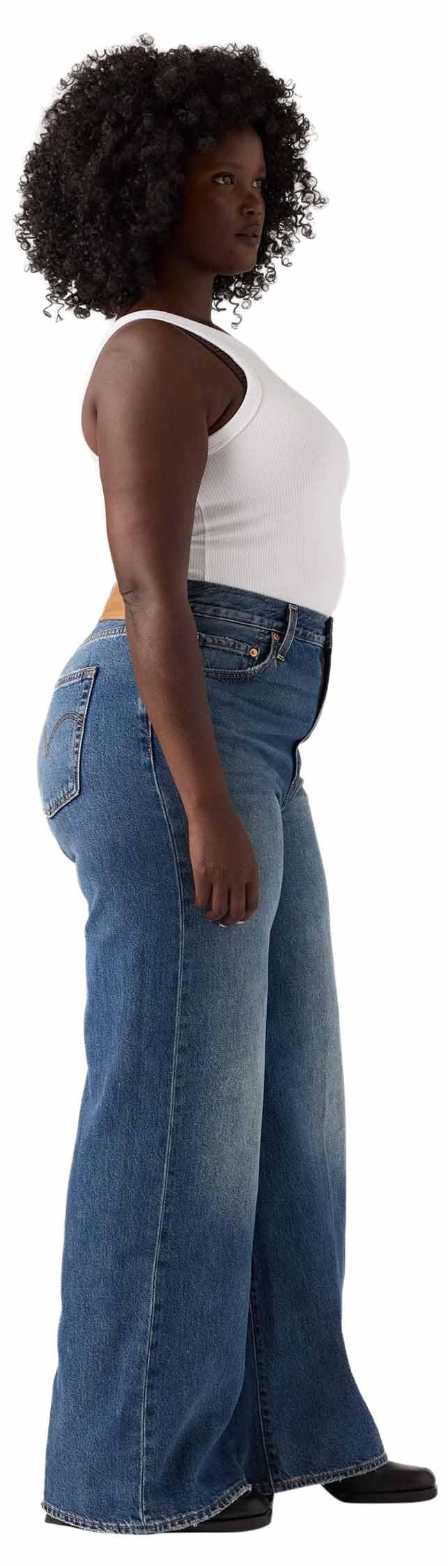 Levi's Ribcage Wide Leg H223 Jeans, Polar Perimiter, 25W x 32L Mujeres