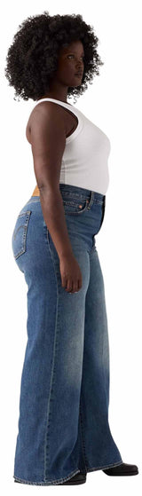 Levi's Ribcage Wide Leg H223 Jeans, Polar Perimiter, 25W x 32L Mujeres