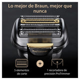 Braun Series 9 Pro+ Afeitadora Eléctrica Hombre, Máquina de Afeitar Barba Con Base De Carga y Funda De Viaje, En Seco Y En Mojado, 60 Min De Autonomía, 9517s, Plata