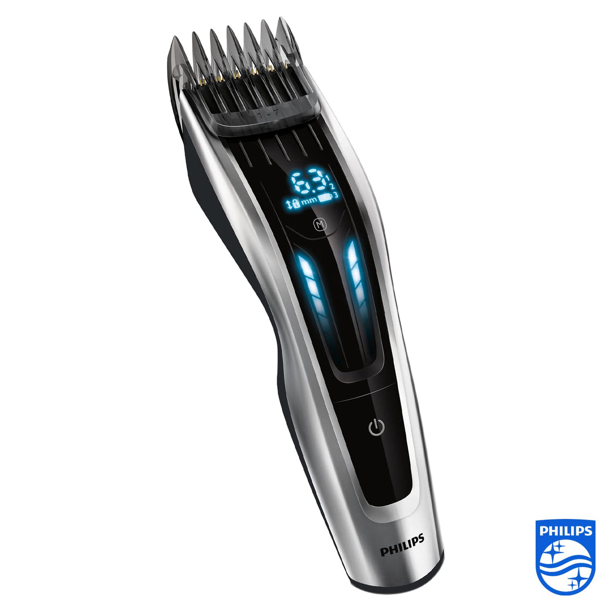 Philips HAIRCLIPPER Series 9000 HC9450/13 cortadora de pelo y maquinilla Negro Recargable - Afeitadora (Negro, 0,5 mm, 4,2 cm, 4,1 cm, Titanio, Auto Turbo)