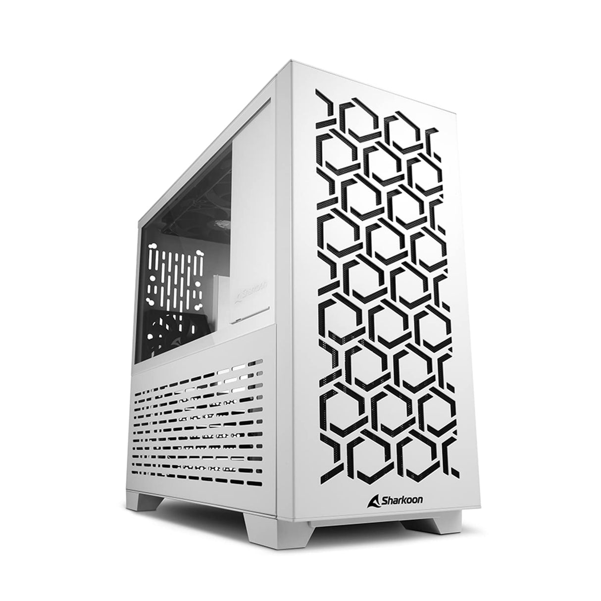 Sharkoon MS-Y1000 - Caja de Ordenador, PC Gaming, Micro-ATX, Blanco