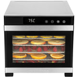 Proficook PC-DR1218 Deshidratador de Alimentos, 6 Bandejas Acero Inoxidable, Temperatura Ajustable 35-75°C, Temporizador 30 min - 24 h, Seca Frutas, Verduras, Carne, Hierbas