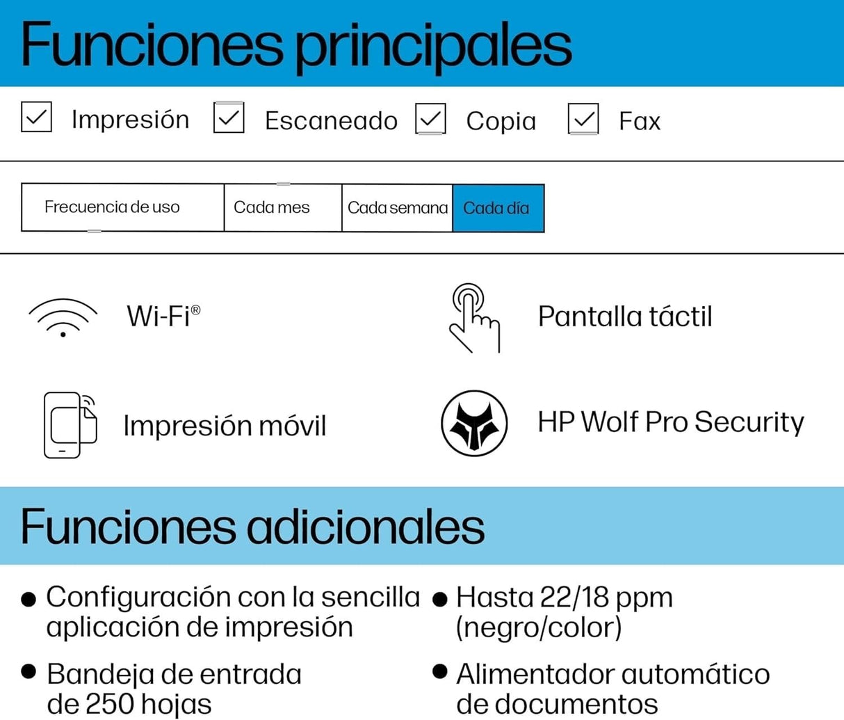 HP OfficeJet Pro 9120e, Impresora multifunción profesional de inyección de tinta A4 a color, copia, escáner, fax, Wi-Fi, impresión a doble cara automática, 22 ppm, 3 meses Instant Ink con HP+, Gris