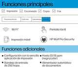 HP OfficeJet Pro 9120e, Impresora multifunción profesional de inyección de tinta A4 a color, copia, escáner, fax, Wi-Fi, impresión a doble cara automática, 22 ppm, 3 meses Instant Ink con HP+, Gris