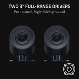 Razer Nommo V2 X - Altavoces Gaming de Rango Completo 2.0 para PC (Dos diafragmas de rango completo de 3 pulgadas, THX Spatial Audio, Compatibilidad Multiplataforma) Negro