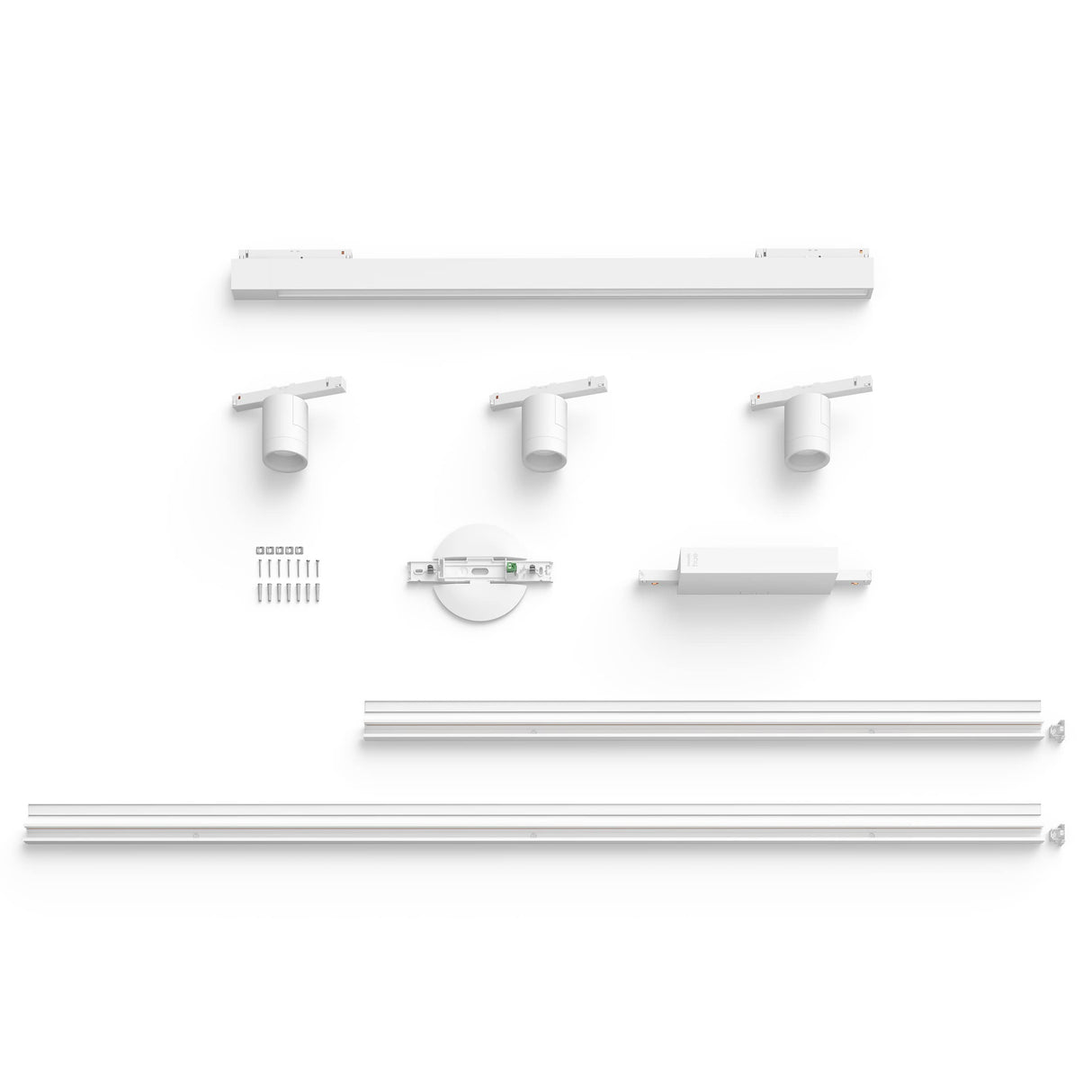Philips Hue - Perifo Iluminación en carril White and Color Ambiance, Set carril 271.5 cm y 3 focos (blanco), Anclajes incluidos