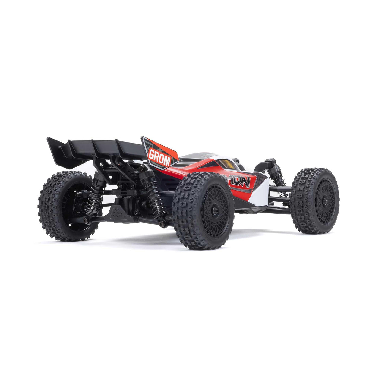 ARRMA Coche RC Typhon GROM 4x4 Smart Pequeña Escala Cochecito RTR con batería y Cargador Rojo/Blanco ARA2106T2