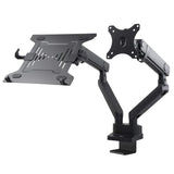 Soporte de Escritorio para 2 ó 3 monitores, Laptop, portátil, Pantalla, Monitor, Altura, rotación e inclinación Ajustable, con Portes USB Integrados, VESA 75x75, 100x100 (MC-813 Doble)