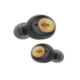 Marley House of Champion True - Auriculares compactos con Bluetooth 5.0 (hasta 28 Horas de Tiempo de Juego, Incluye cómodos geles para los oídos, diseño de bambú ecológico) Color Negro