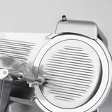 Cortadora de fiambre eléctrica H.Koenig MSX250, profesional, precisa, espesor de corte 0-12 mm, cuchilla italiana de 25 cm, afilador integrado, amplia bandeja, 282 rpm, plateado