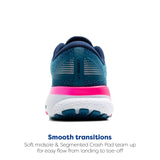 BROOKS Ghost 16 GTX, Sneaker Mujer, Azul marroquí/Rosa/Amarillo, 37.5 EU