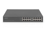 DIGITUS Inyector PoE+ - 8 Puertos RJ45 - Gigabit - IEEE802.3bt - presupuesto PoE 250W - tensión de Salida 54VDC - 10/100/1000 Mbit/s - Alcance 100m - Plug & Play - Negro