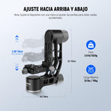 NEEWER GM102 Cabezal Gimbal para Trípode Monópode Teleobjetivos, 360° Cabezal Trípode Cámara Panorámica, Ajuste 3 Ejes, Aleación Aluminio CNC Resistente, Liberación Rápida Tipo Arca, Carga Máx 15kg