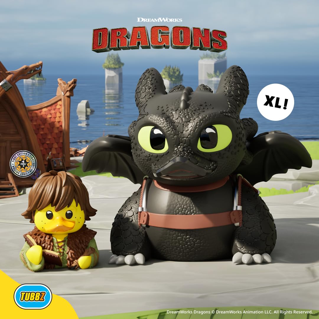 TUBBZ XL: How To Train Your Dragon - Figura Coleccionable de Pato de Goma Gigante sin Dientes