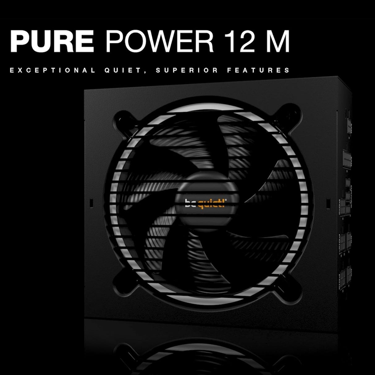 be quiet! Pure Power 12 M 550W, Compatible ATX 3.1 y PCIe 5.1, 80 Plus Gold, Fuente de alimentación Modular, Cable 12V-2x6 Incluido, Ventilador be quiet! de 120 mm, BN341
