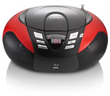 Lenco SCD-37 - Reproductor de CD para niños (2 x 1,5 W RMS), Color Rojo