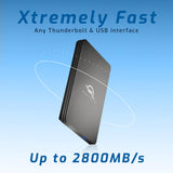 OWC Envoy Pro FX 4TB SSD NVMe portátil Thunderbolt, Resistente, IP67 (certificación Resistente al Polvo/caídas/Impermeable), hasta 2800 MB/s, Thunderbolt 4 hasta 40 GB/s, USB 3.2 Gen 2 hasta 10 GB/s