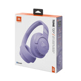 JBL Auriculares Tune 720 BT, inálambricos por Bluetooth, 76 horas de reproducción con JBL Pure Bass, plegables, morado