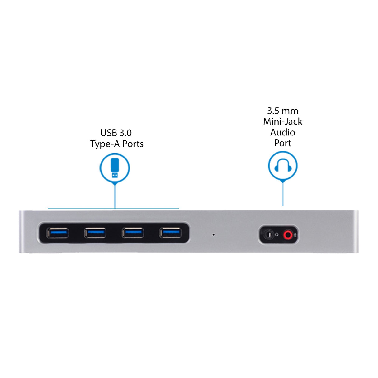 StarTech.com Dock USB-C y USB-A - Docking Station para 2 Monitores DisplayPort y HDMI de 4K 60Hz - Replicador de Puertos USB 3.0 para Portátil USB TipoC o USB-A - 6xUSB Tipo A - Mac/Windows (DK30A2DH)
