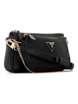 GUESS Noelle Double Pouch Crossbody, Bag Women, Negro, One Size