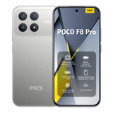 XIAOMI POCO F8 Pro - Smartphone de 12+256GB, Triple cámara de 50MP con OIS, Pantalla AMOLED de 6,59” 120Hz, Snapdragon 8 Elite, Hypercharge 100W, Cargador no Incluido, Plata Titanio (Versión ES)