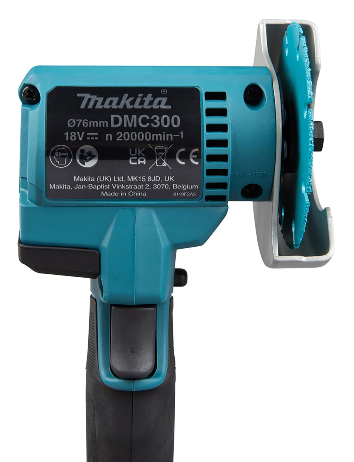 Makita DMC300RTJ - Cortador de disco compacto (18 V, ion de litio, 76 mm, sin escobillas, incluye 2 baterías de 5,0 Ah y cargador)