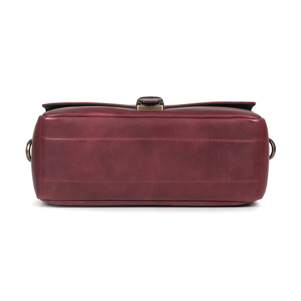 MegaGear Torres Mini Bolsa de mensajería de la cámara de Cuero Genuina para cámaras sin Espejo, instantáneas y DSLR - Maroon - Granate