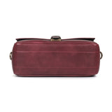 MegaGear Torres Mini Bolsa de mensajería de la cámara de Cuero Genuina para cámaras sin Espejo, instantáneas y DSLR - Maroon - Granate