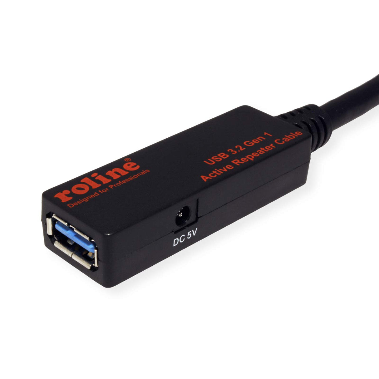 ROLINE Cable repetidor Activo USB 3.2 Gen 1, Negro, 20 m