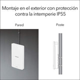 NETGEAR Extensor WiFi 6 para Exteriores WAX610Y | Punto de Acceso inalámbrico | AX1800 |hasta 250 Dispositivos |1x Ethernet 2.5G, Resistente a la Intemperie IP55, Gestión remota Insight