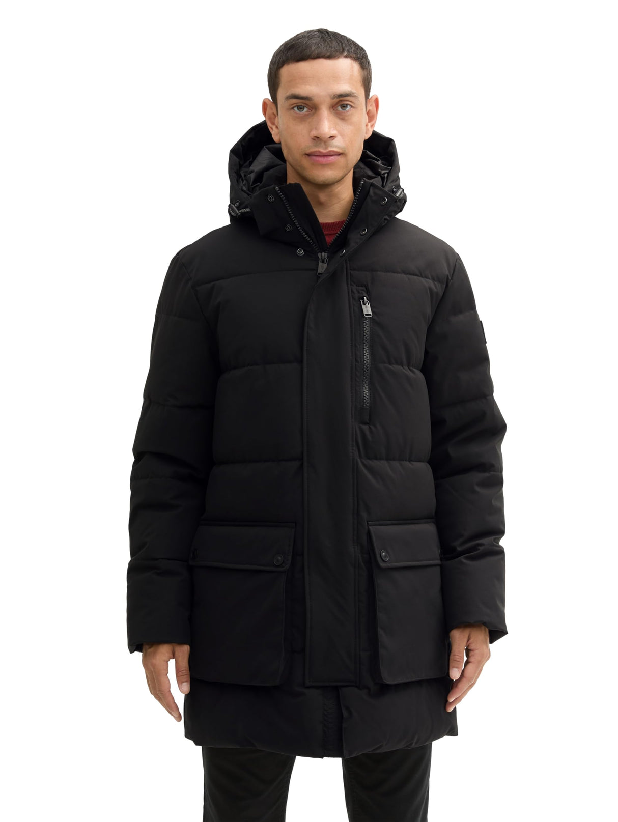 TOM TAILOR 1043659 Parka con Capucha Desmontable, 29999-Black, XXL Hombres