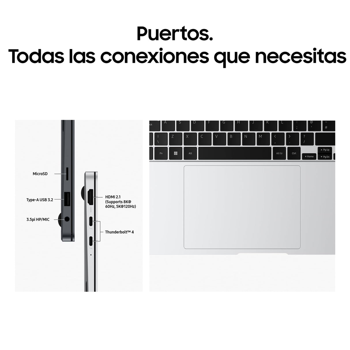 Samsung Galaxy Book4 Pro, Ordenador Portátil Ultrafino 16" HDR, Táctil, Intel Core Ultra 5-125H, 16GB RAM, 512GB SSD, Intel ARC Graphics, Windows 11 Home, Gris Moonstone, Teclado QWERTY Español