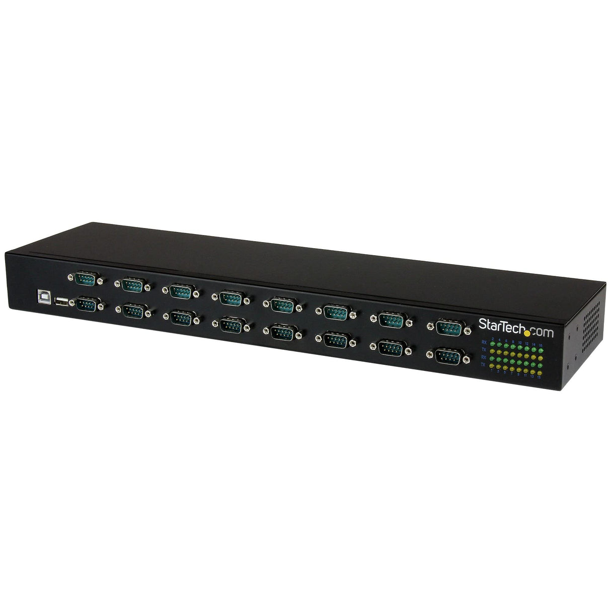 StarTech.com Adaptador USB a Concentrador de 16 Puertos Serie - Adaptador de Rack con Conexión en Cadena - USB a RS232