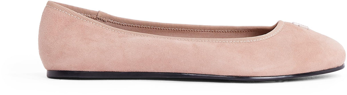 Tommy Hilfiger Bailarinas Mujer Hardware de Ante, Marrón (Claystone), 38