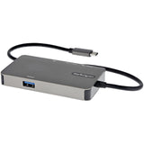 StarTech.com Adaptador Multipuertos USB-C - Docking Station USB Tipo C a HDMI 4K30 o VGA 1080p - Replicador de Puertos USBC PD de 100W - Hub USB de 3 Puertos - Red - con Cable de 30cm (DKT30CHVPD2)