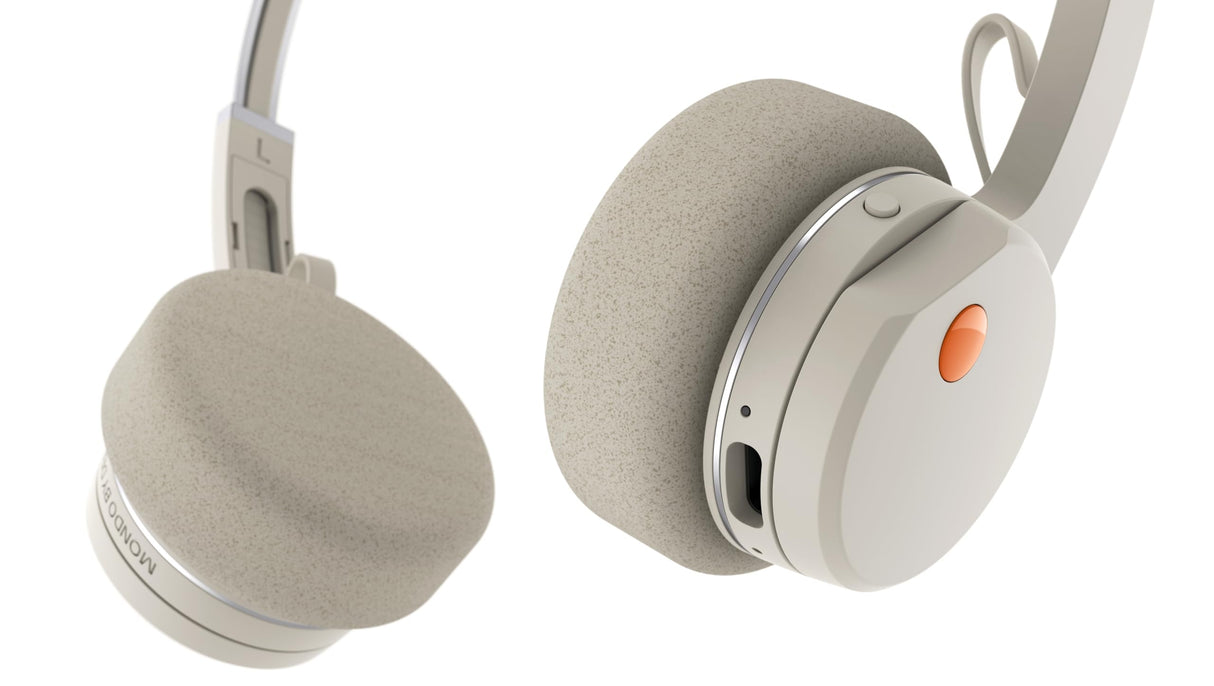 MONDO Freestyle On-Ear Bluetooth Headphones, Greige