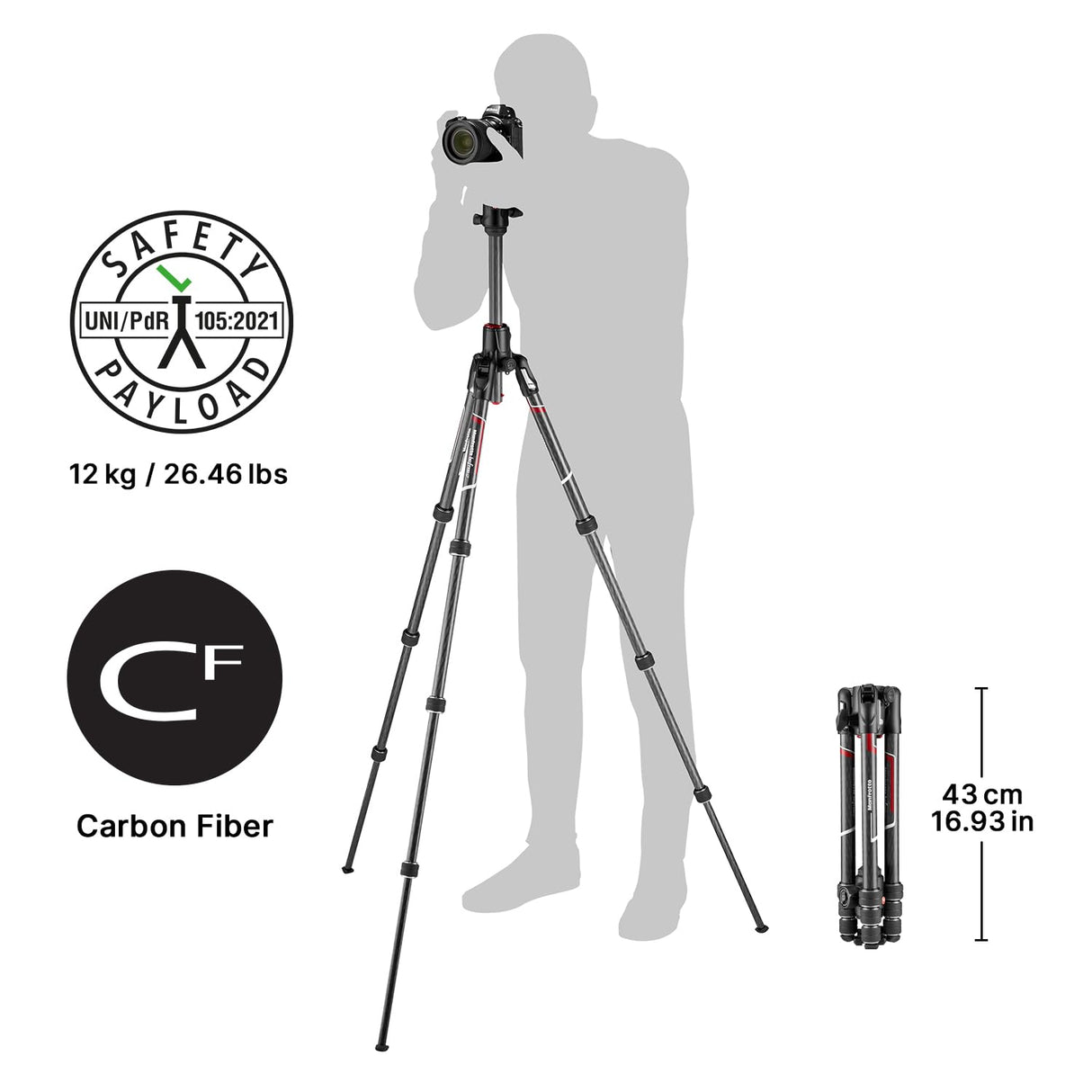 MANFROTTO Trépied MKBFRC4GTXP-BH Befree GT XPRO Carbone
