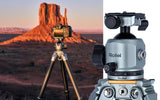 Rollei Trípode de Carbono Lion Rock Pro con Cabezal de trípode – Ultraligero, Alta Capacidad de Carga 20 kg, Altura Ajustable hasta 147,5 cm, tamaño Compacto del Paquete, Puntas Intercambiables para