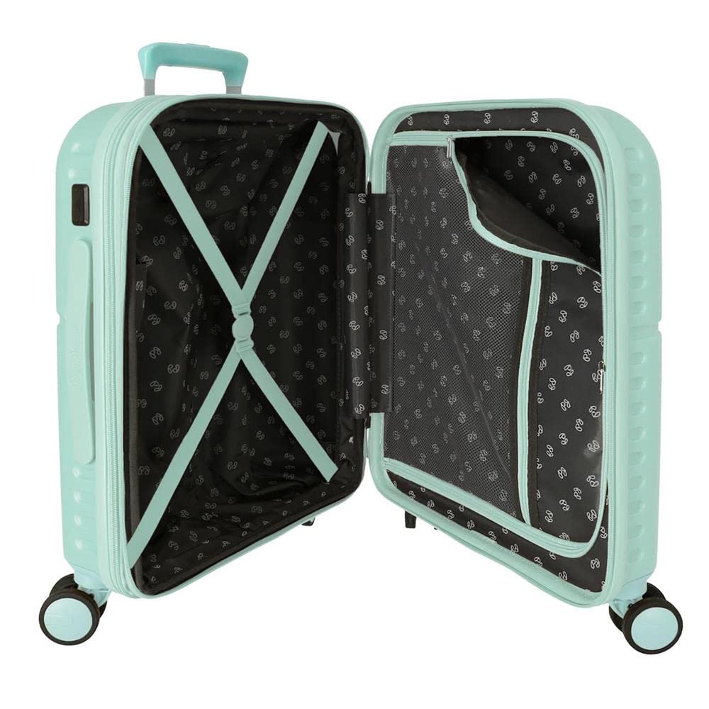 Pepe Jeans Nerea Maleta de Cabina Azul 40x55x20 cms Rígida ABS Cierre TSA Integrado 37L 2,74 kgs 4 Ruedas Dobles Equipaje de Mano