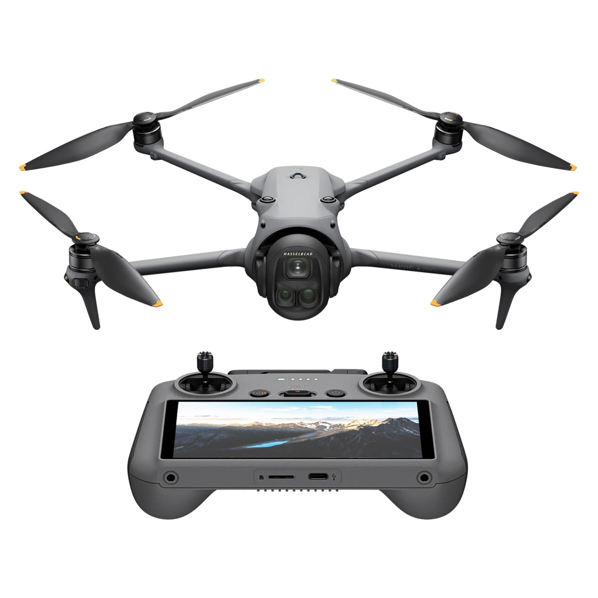 DJI Mavic 4 Pro con DJI RC 2, dron tricámara insignia con cámara Hasselblad de 100 MP y sensor CMOS 4/3, dron para profesionales, transmisión de 30 km, 51 min de tiempo de vuelo