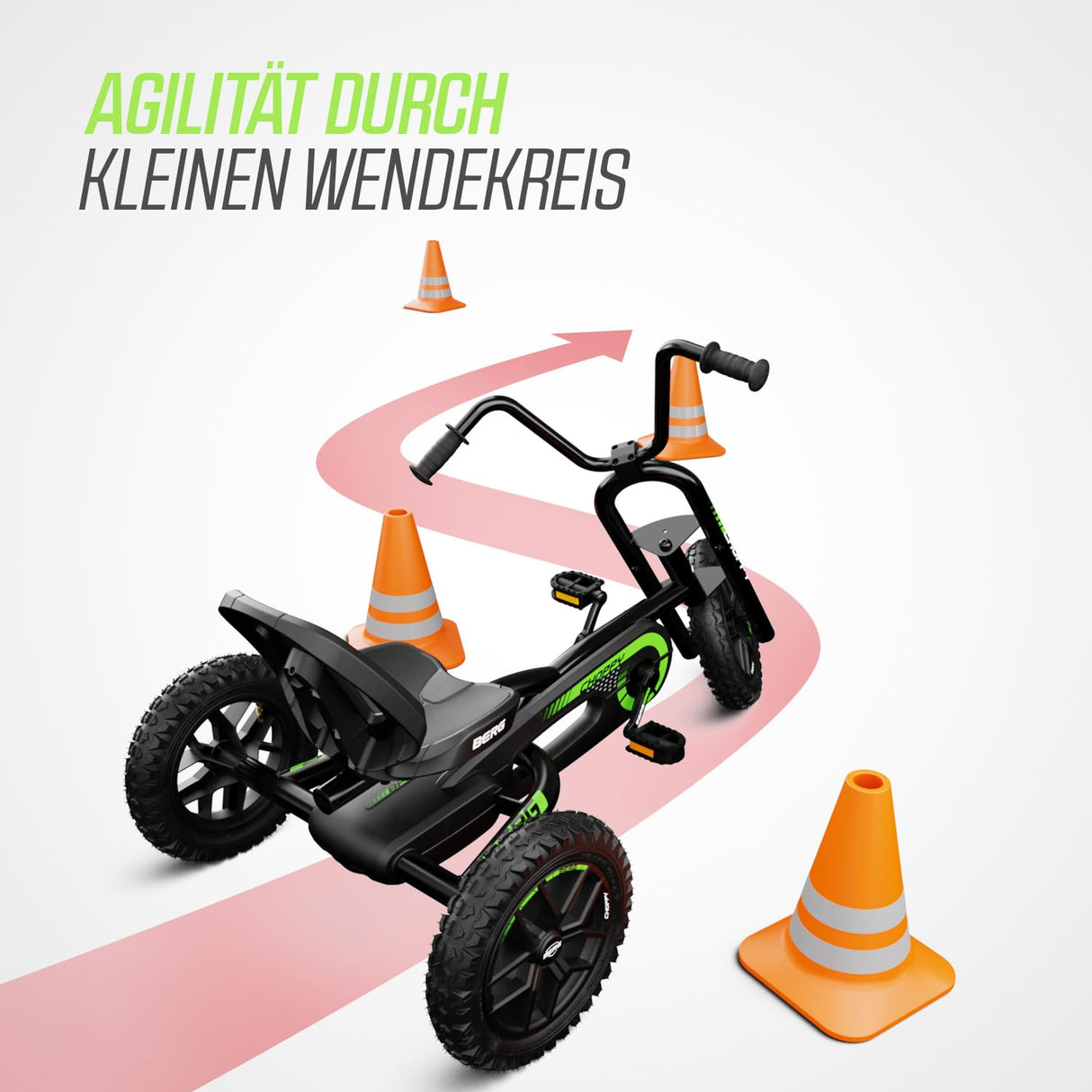 BERG Pedal Gokart Buddy Choppy Neo | Coche de Pedales, Seguro y Estabilidad, Juguete para niños Adecuado para niños de 3 a 8 años