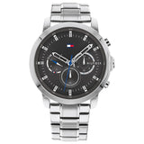 Tommy Hilfiger Reloj Analógico de Cuarzo Multifunción para Hombre con Correa de Acero Inoxidable Plateada - 1791794