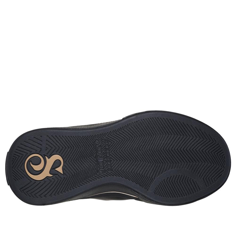 Skechers Snoop One OG, Zapatillas Mujer, Black Leather/Mesh/Rose Gold Trim, 37 EU