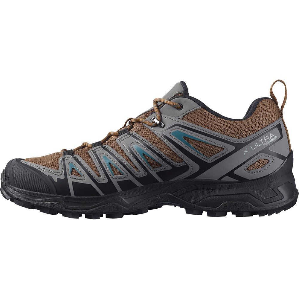 Salomon X Ultra Pioneer Aero Zapatillas de Senderismo para Hombre, Sujeción del pie segura, Estabilidad y amortiguación, Mayor agarre, Toffee, 40