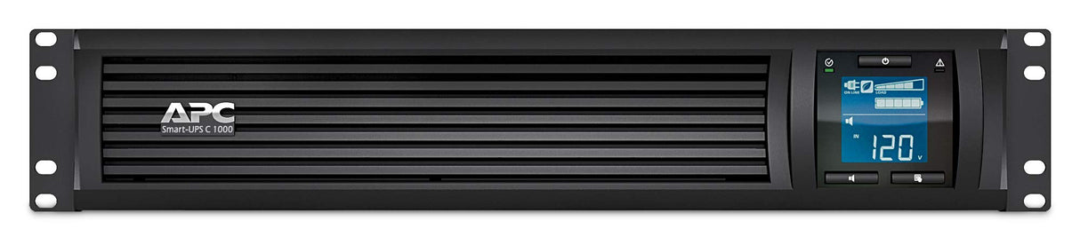 Schneider Electric SMC1000I-2UC SAI Inteligente UPS C de APC de 1000 VA, LCD, RM 2U, 230V con SmartConnect, 40.6cm x 8.6cm x 43.2cm, Negro